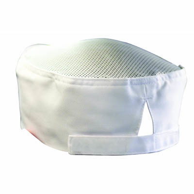 CHEFS UNIFORM - CHEFS EZI BREATHE HAT (WHITE) WITH VELCRO